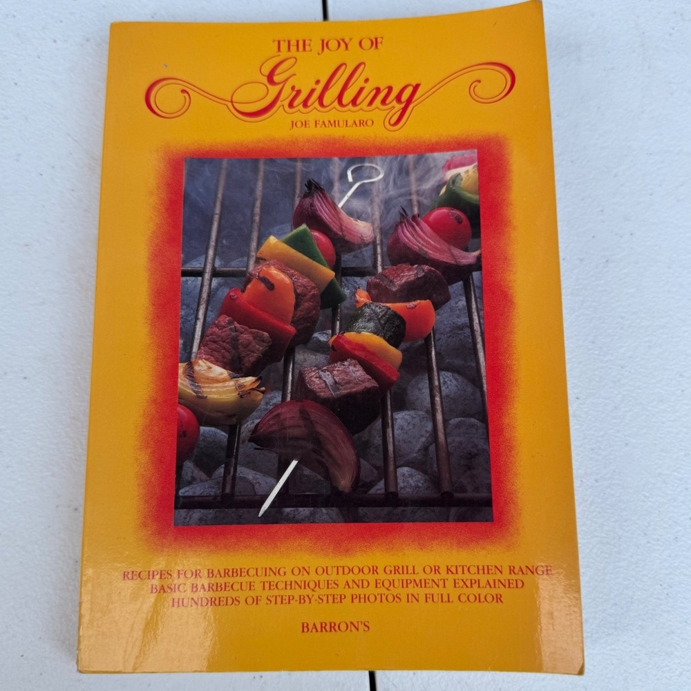 The Joy of Grilling Joe Famularo 1988 Barrons Cookbook BBQ Recipes Gift Idea